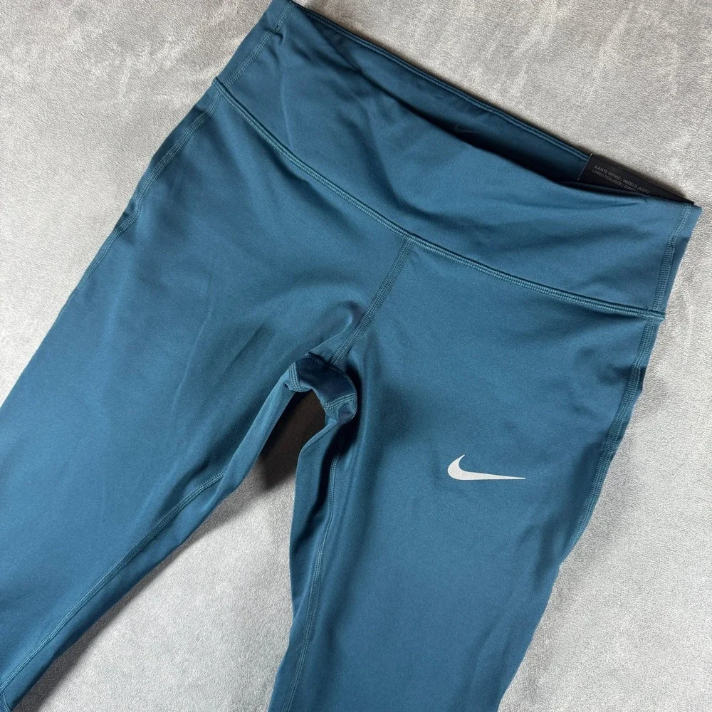 Nike Womens Epic Run Tight FIT Crop Blue Running Leggings 938602-425 Size S